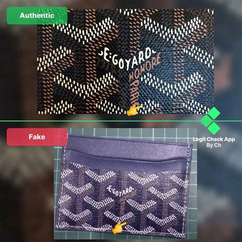 how to tell if a goyard card holder is fake